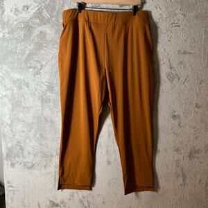 Aday Straight Up Dress Pants Size XL Copper Pecan Work Office Athleisure Pockets